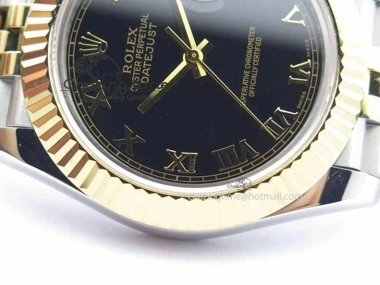 0210 DateJust II 41mm SS YG BP Maker Best Edition Black Roman Dial On Jubilee Bracelet A DailyWear 3665